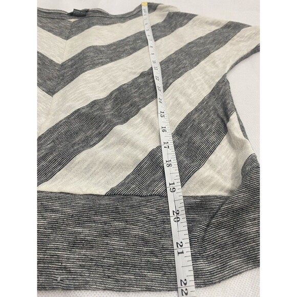 Dots Women Medium Gray And White Striped Blouse - Picture 5 of 8